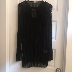 Black pleated dress